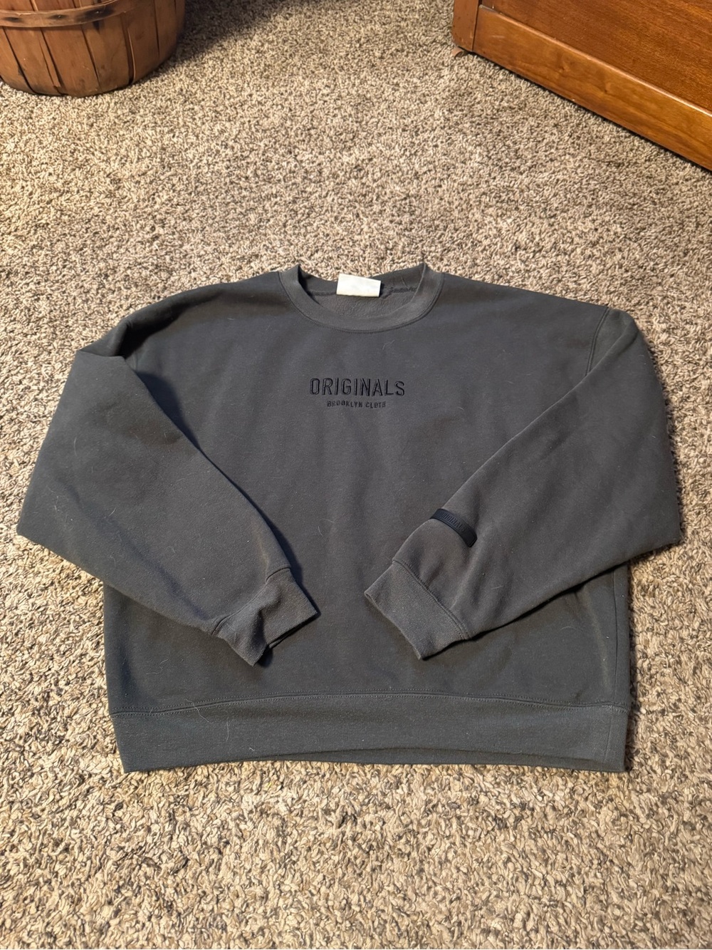 Brooklyn Cloth Black Crewneck Sweatshirt with 'Originals' Chest Text